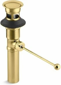 Flash Sale 🎉 KOHLER Premier 2-1/8 x 4 in. Bathroom Sink Drain in Vibrant Polished Brass 👏