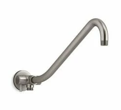 Cheap 🥰 KOHLER Gooseneck Rainhead Arm with 3-Way Diverter in Vibrant Brushed Nickel 🤩