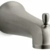 Outlet 🌟 KOHLER Bancroft® Metal Wall Mount Diverter Bath Spout in Brushed Nickel 👏