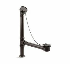 Buy ✔️ KOHLER Antique™ Bath Drain with Chain and Rubber Stopper in Oil Rubbed Bronze 🔥