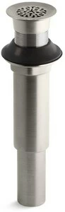 Discount 👏 KOHLER Decorative Drain 3-13/16 in. Bathroom Sink Drain in Vibrant Brushed Nickel 👍