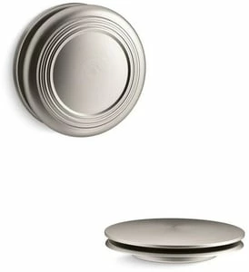 Cheap ❤️ KOHLER PureFlo™ Traditional Push Button Cable Bath Drain Trim in Vibrant Brushed Nickel 🛒
