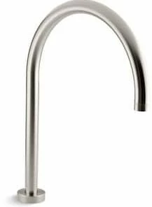 Budget 🛒 KOHLER Laminar Deck Mount Spout Non-Diverter in Vibrant Brushed Nickel 🔔