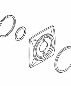 Wholesale 🎉 KOHLER Escutcheon Kit with Obscure Glass in Polished Brass ❤️