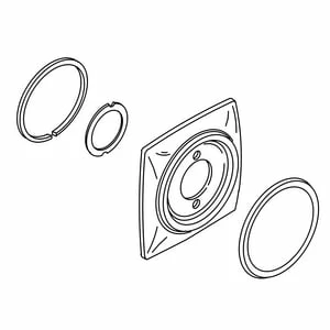 Wholesale ๐ KOHLER Escutcheon Kit with Obscure Glass in Polished Brass โค๏ธ