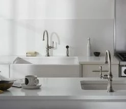 Flash Sale 😀 KOHLER 3-Hole Kitchen Escutcheon in Vibrant Polished Nickel 😀