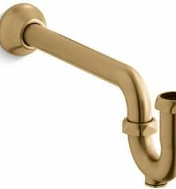 Deals 👍 KOHLER 1-1/4 in. Brass P-Trap in Vibrant Moderne Brushed Gold 👍