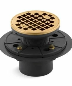 Hot Sale 🔔 KOHLER ClearFlo™ 2 - 3 in. Brass and Plastic Vibrant Brushed Moderne Brass Shower Drain 🌟