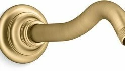 New 🎁 KOHLER Artifacts® 1/2 in. NPT Metal Shower Arm and Flange in Vibrant® Brushed Moderne Brass ⭐