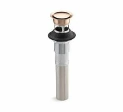 Hot Sale 🧨 KOHLER Pop-Up Clicker Drain with Overflow in Vibrant Rose Gold 💯
