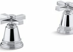 New ✨ KOHLER Pinstripe® Double Cross Handle Deckmount Trim in Polished Chrome ✔️