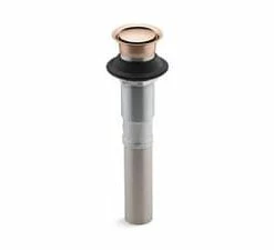 Flash Sale 🎁 KOHLER Pop-Up Clicker Drain without Overflow in Vibrant Rose Gold 🎁