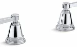 Budget 🤩 KOHLER Pinstripe® Deckmount Bath Valve Trim with Lever Handle in Polished Chrome 🥰