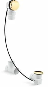 Brand new 🤩 KOHLER ClearFlo™ 21 in. Metal Cable Drain in Vibrant Polished Brass 🔥