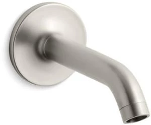 Cheapest 🛒 KOHLER Purist® 4 x 4 in. Wall Mount Non-Diverter Bath Spout in Brushed Nickel 🔥
