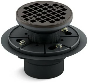 Best Sale 🔔 KOHLER ClearFlo™ 3 in. Threaded Plastic Oil Rubbed Bronze Shower Drain ✔️
