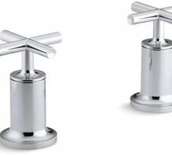 Wholesale 🔔 KOHLER Purist® Deckmount High Flow Bath Valve Trim with Double Cross Handle in Polished Chrome ⭐