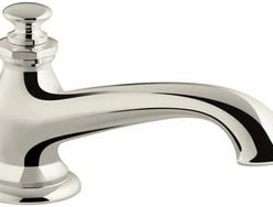 Best deal 🥰 KOHLER Artifacts® 15 gpm Deckmount Bath Spout with Flare Design in Vibrant Polished Nickel (Less Handle) 😀