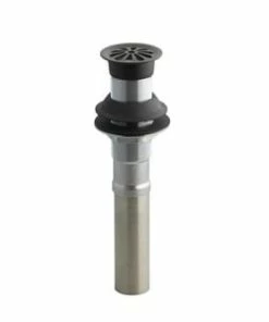 Best Pirce 🔔 KOHLER 2-1/8 in. Bathroom Sink Grid Drain with Overflow in Matte Black 🎉