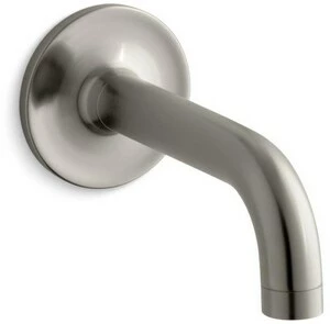 Best reviews of 👍 KOHLER Purist® 4x4 Wall Mount Non-Diverter Bath Spout in Brushed Nickel 😍