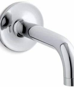 Deals 🥰 KOHLER Purist® 4x4 Wall Mount Non-Diverter Bath Spout in Polished Chrome ✔️