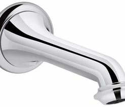 Best Pirce 🧨 KOHLER Artifacts® Wall-Mount Bath Spout with Turned Design Polished Chrome 👍