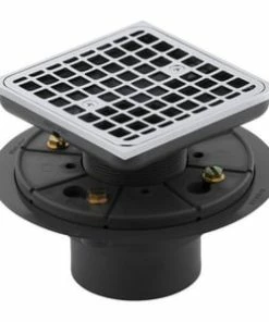 New 😍 KOHLER ClearFlo™ 3 in. Threaded Plastic Square Design Tile-In Shower Drain in Chrome 🤩