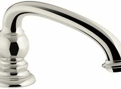 Outlet ❤️ KOHLER Artifacts® 15 gpm Deckmount Bath Spout with Arc Design in Vibrant Polished Nickel (Less Handle) 🛒
