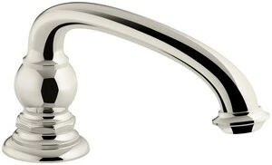Outlet ❤️ KOHLER Artifacts® 15 gpm Deckmount Bath Spout with Arc Design in Vibrant Polished Nickel (Less Handle) 🛒