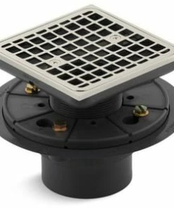 Cheap 🎉 KOHLER ClearFlo™ 3 in. Threaded Plastic Vibrant® Polished Nickel Shower Drain 🌟